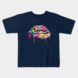 Colorful lips Kids T-Shirt